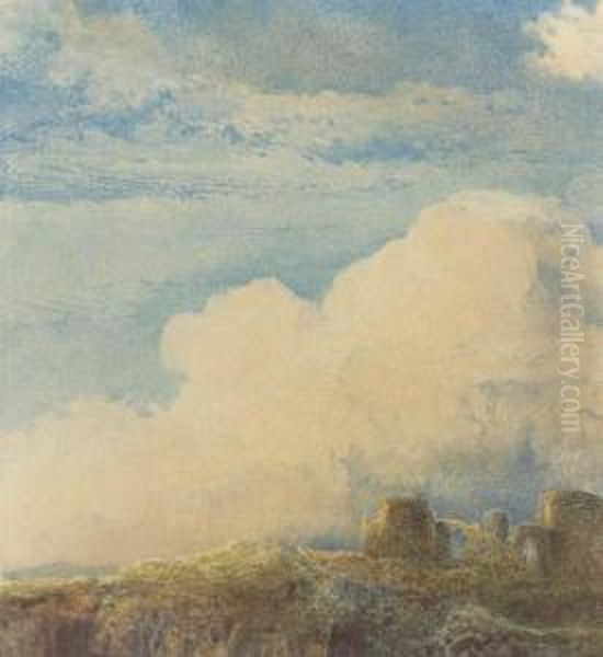 Castle Ruins Oil Painting by Alfred William Hunt