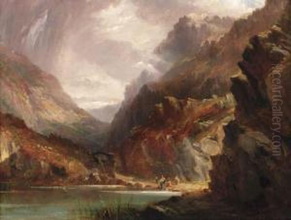 The Gap Of Dunloc Oil Painting by Alfred William Hunt