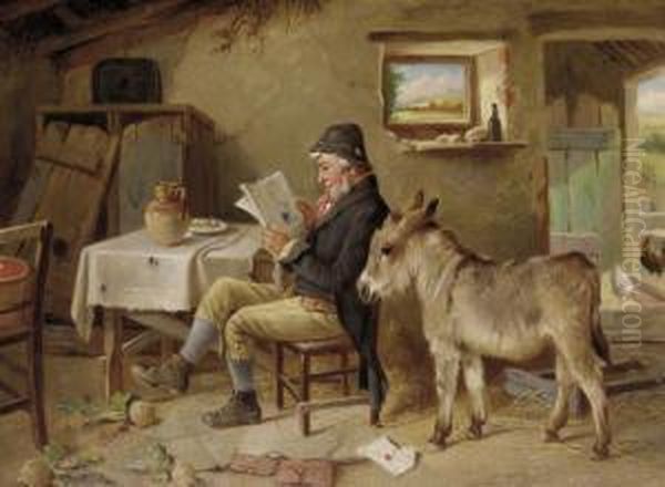 The Love Letter Oil Painting by Charles Hunt