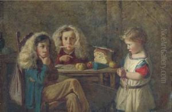 The Trial Oil Painting by Charles Hunt