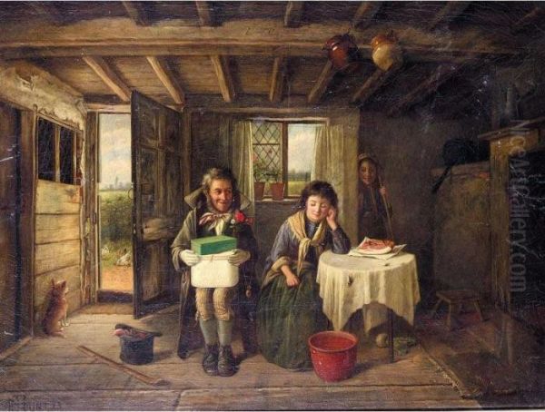 The Suitor Oil Painting by Charles Hunt