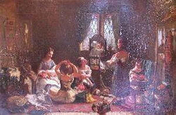 The Dressing-up Box Oil Painting by Charles Hunt