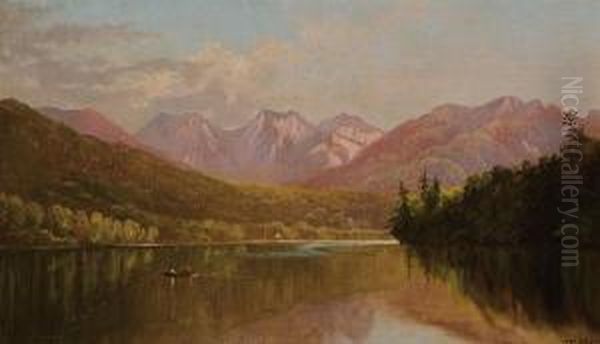 A Row On The Lake Oil Painting by Charles Day Hunt