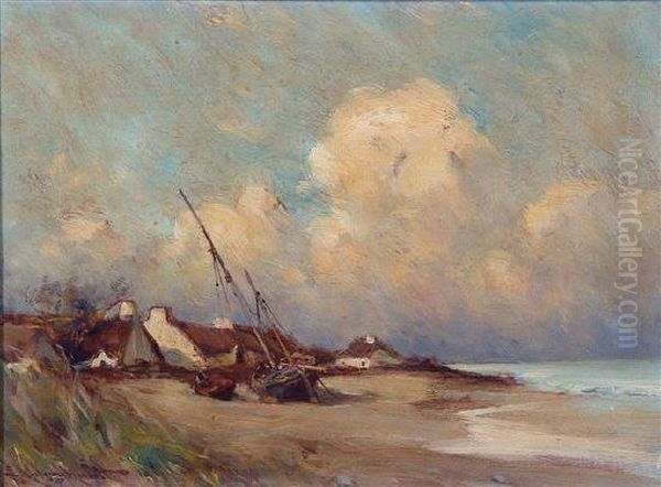 After The Storm, Brittany Coast Oil Painting by Edward Aubrey Hunt