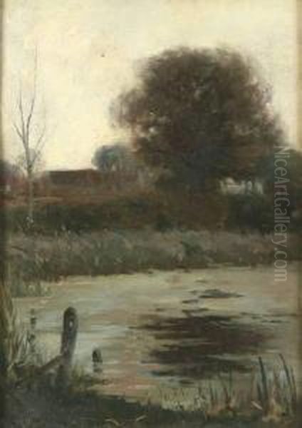 Backwater Oil Painting by Edward Aubrey Hunt