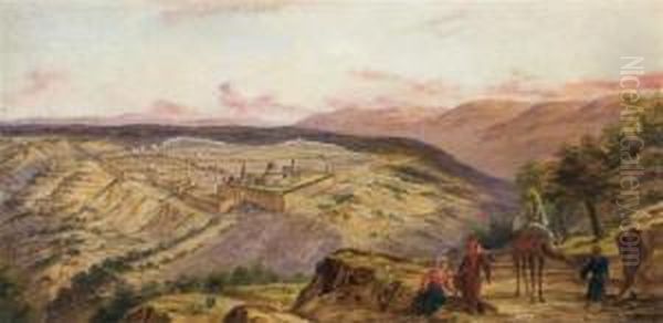 Jerusalem Landscape Oil Painting by Millson Hunt