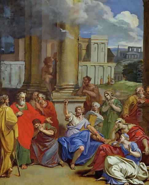 The Prophet Agabus Predicting St. Paul's Suffering in Jerusalem Oil Painting by Elisabeth Sophie Cheron