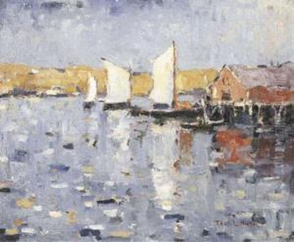 Harbor Sails Oil Painting by Thomas Hunt