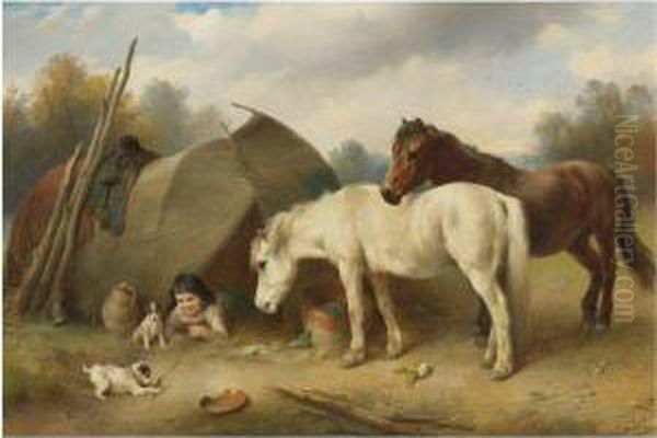 The Encampment Oil Painting by Walter Hunt