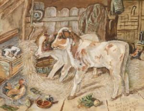 The Dog In The Manger Oil Painting by Walter Hunt