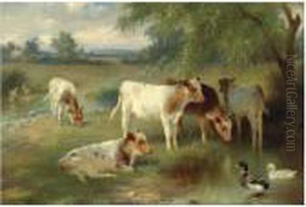 Summertime Oil Painting by Walter Hunt