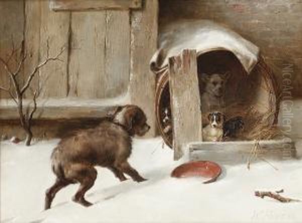 In From The Cold Oil Painting by Walter Hunt