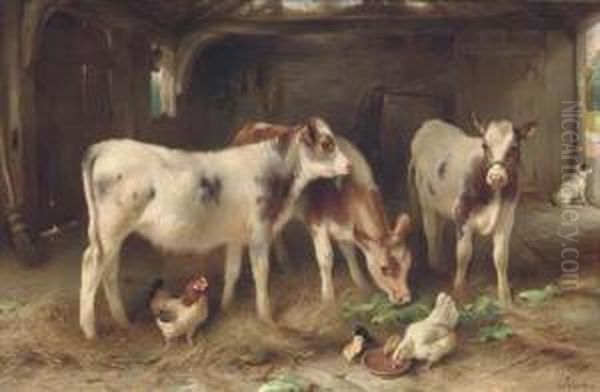 Breakfast Time Oil Painting by Walter Hunt