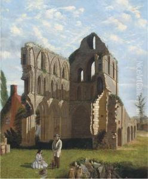 Much Wenlock Priory, Shropshire Oil Painting by William Holman Hunt