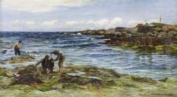 Crab Fishers Oil Painting by Colin Hunter