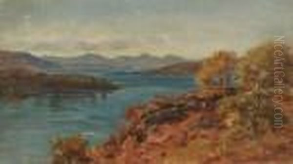 The Hills Of Skye From Loch Duich Oil Painting by Colin Hunter