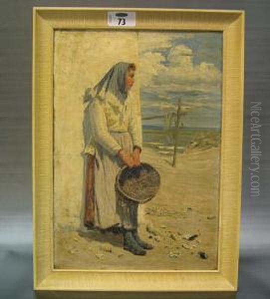 Fish Wife Oil Painting by George Sherwood Hunter