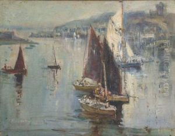 Boats, Stonehaven Oil Painting by Mason Hunter