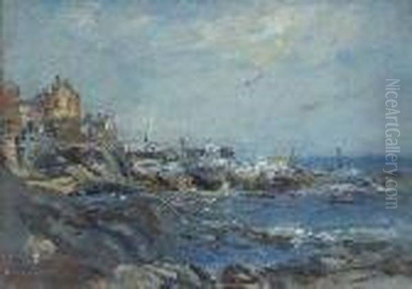 Fife Fishing Village Oil Painting by Mason Hunter