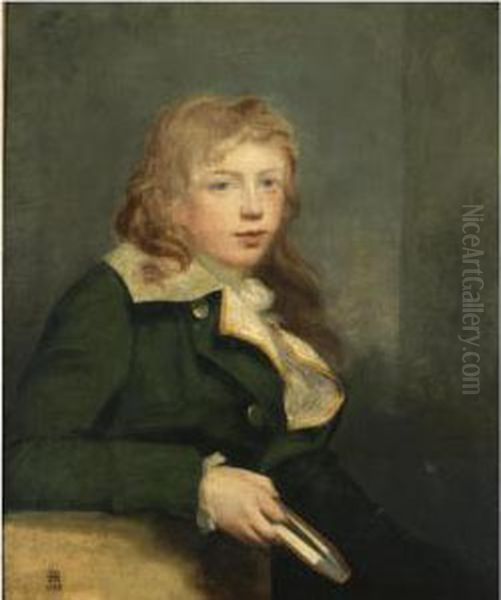 Portrait Of The Rt. Hon. John Ormsby Vandeleur Of Kilrush(1765-1828), When A Boy Oil Painting by Robert Hunter