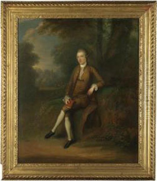 Portrait Of Hercules Rowley, 2nd Viscount Langford(1737-1796) Oil Painting by Robert Hunter