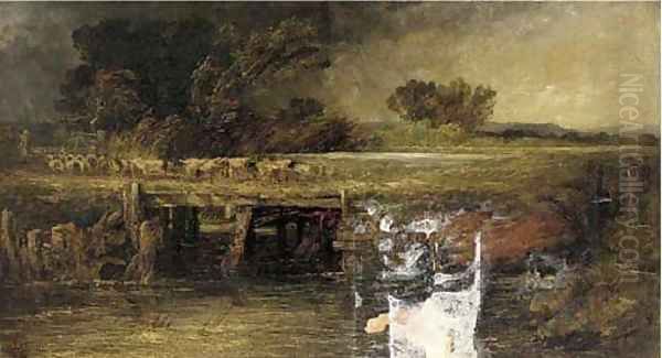 An approaching storm Oil Painting by George Frederick Chester