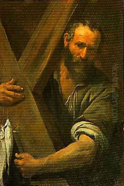 St Andrew Oil Painting by Simone Cantarini (Pesarese)