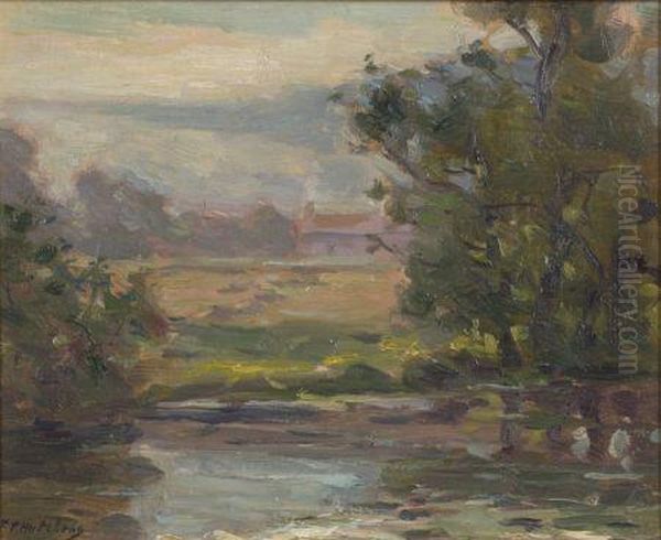 Sunrise At Summer, Norwalk Connecticut Oil Painting by Frank Townsend Hutchens