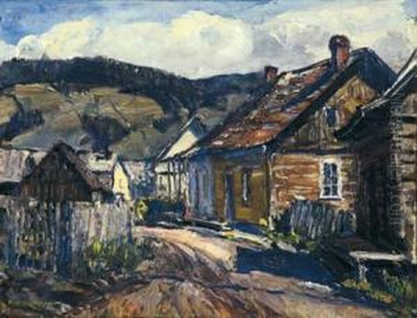 Mountain Village Road by Frederick William Hutchison