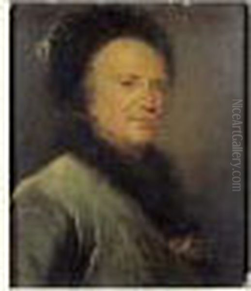 Portrait D'un Gentilhomme Prussien Oil Painting by Charles-Francois Hutin