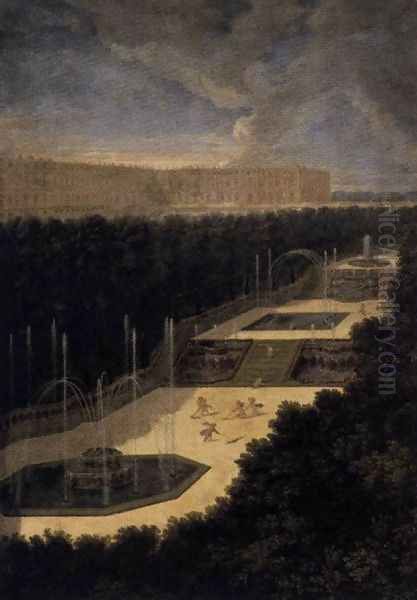 View of the Three-Fountain Grove 1688-90 Oil Painting by Jean II Cotelle