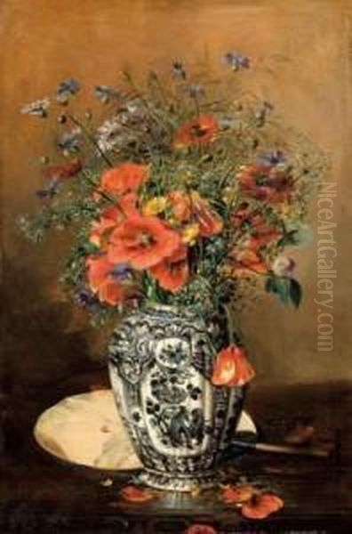 Bouquet Oil Painting by Francois-Joseph Huygens