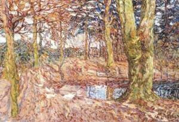 Automne Dans Le Parc De Vijve St Elooi Oil Painting by Modest Huys