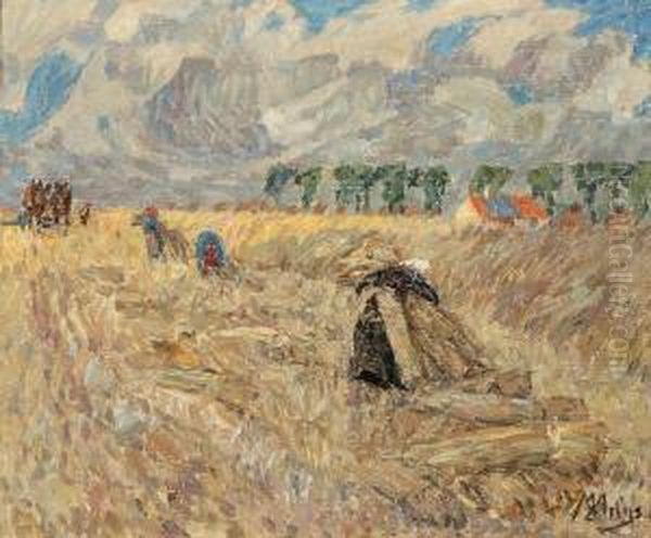 The Harvest - Sun And Wind - Wacken (ca. 1924-1926) Oil Painting by Modest Huys