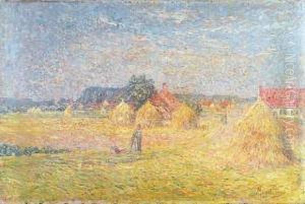 Zomerlandschap (ca.1905-1906) Oil Painting by Modest Huys