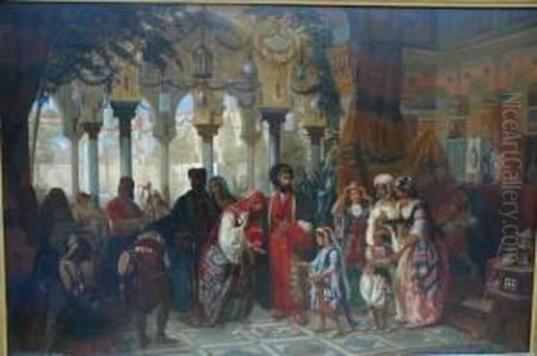 Epouse Introduite Au Harem Oil Painting by Jan Baptist Huysmans