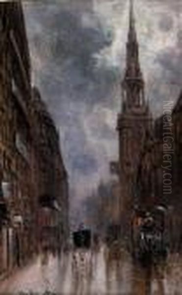 Cheapside Oil Painting by George Hyde Pownall