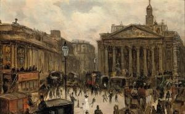 The Royal Exchange Oil Painting by George Hyde Pownall