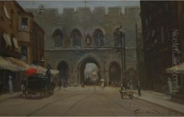 The Bar Gate, Southampton Oil Painting by George Hyde Pownall