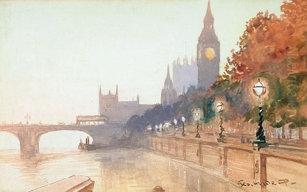 The Embankment Oil Painting by George Hyde Pownall