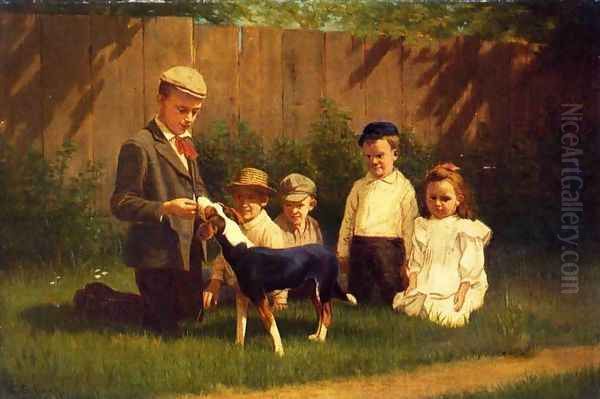 Dog Trainers Oil Painting by Samuel S. Carr