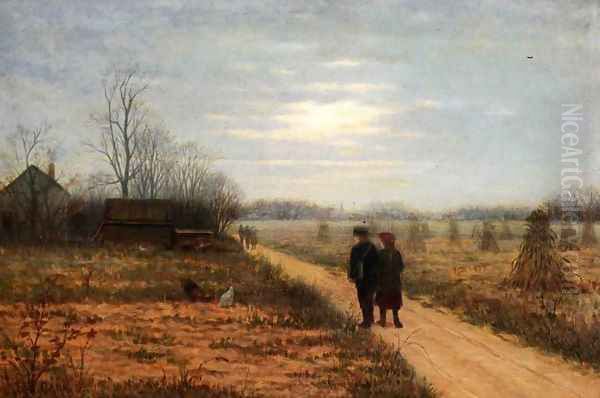 After School Oil Painting by Samuel S. Carr