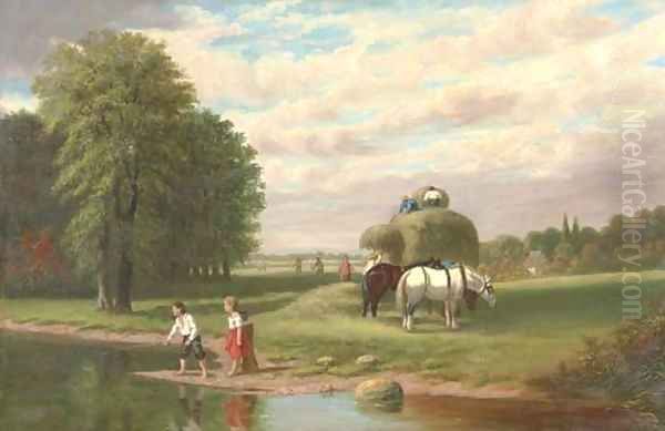 Summer in the Country Oil Painting by Samuel S. Carr