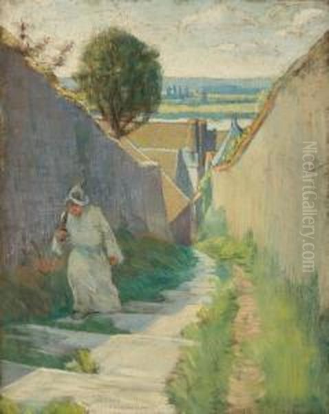 Sur Le Chemin De Saint Jacques De Compostelle Oil Painting by Henri-Gabriel Ibels