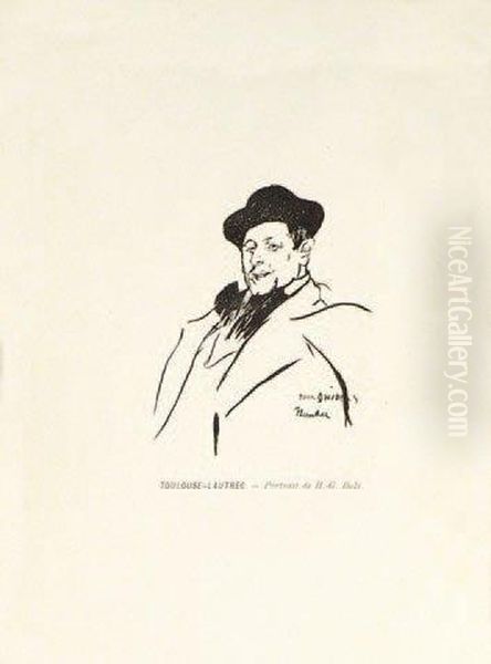 Portrait D'ibels Par Toulouse-lautrec Oil Painting by Henri-Gabriel Ibels