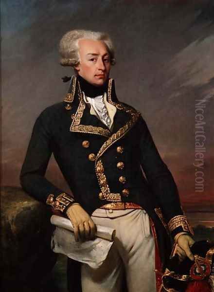 Portrait of Gilbert Motier the Marquis de La Fayette as a Lieutenant General, 1791 Oil Painting by Joseph-Desire Court