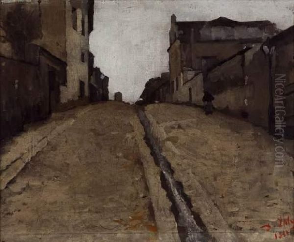 Ruelle De Village Oil Painting by Jean Daniel Ihly