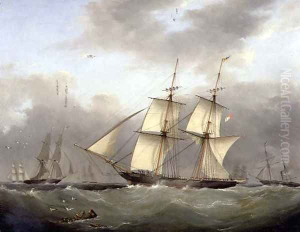 H.M. Brig Daring Oil Painting by Nicholas Condy