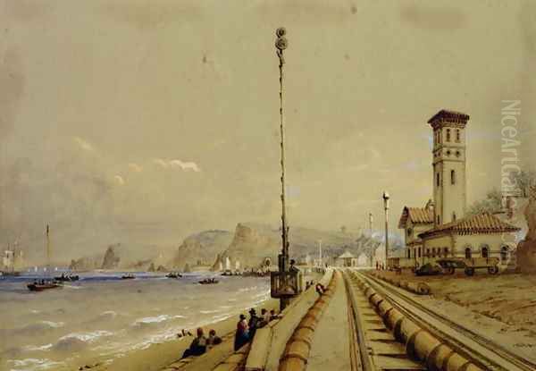 View of the Atmospheric Railway at Dawlish Oil Painting by Nicholas Condy