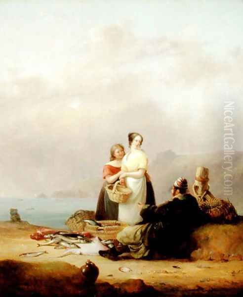 Fisherfolk, 1841 Oil Painting by Nicholas Condy